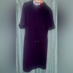 Tahari ASL Deep Purple Sleeve Dress